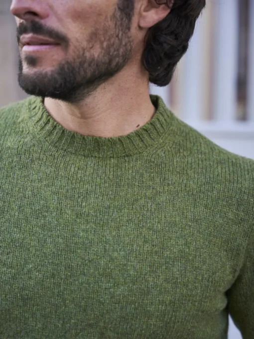 Pull Allan en laine vert