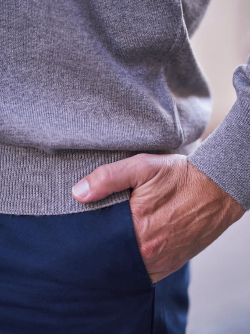 Pull en laine col polo Jonas beige