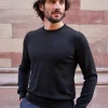 Pull en laine col rond Gabin noir