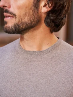Pull en laine col rond Gabin beige