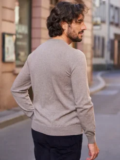 Pull en laine col rond Gabin beige