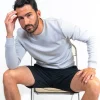 Pull sport mérinos gris