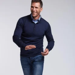 Pull sportif Amsterdam bleu marine