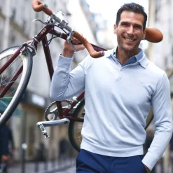 Pull sportif Amsterdam gris perle