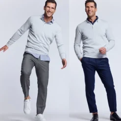 Pull sportif Amsterdam gris perle