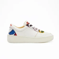 Sneakers Rétro Floral Tonal