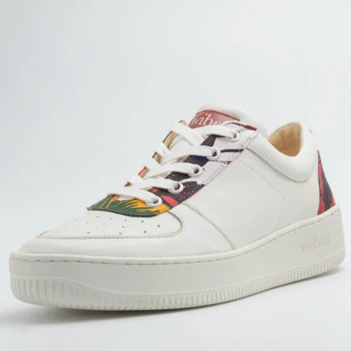 Sneakers Rétro Floral Tonal