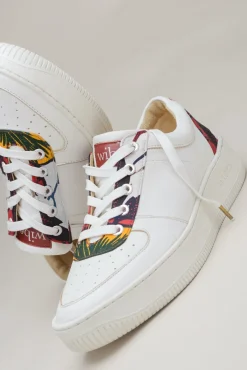 Sneakers Rétro Floral Tonal