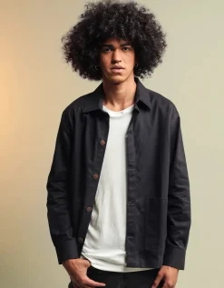 Surchemise workwear Pima bleue