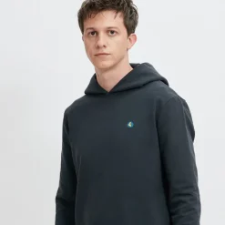Sweat capuche bleu et gris