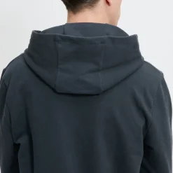Sweat capuche bleu et gris