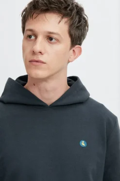 Sweat capuche bleu et gris