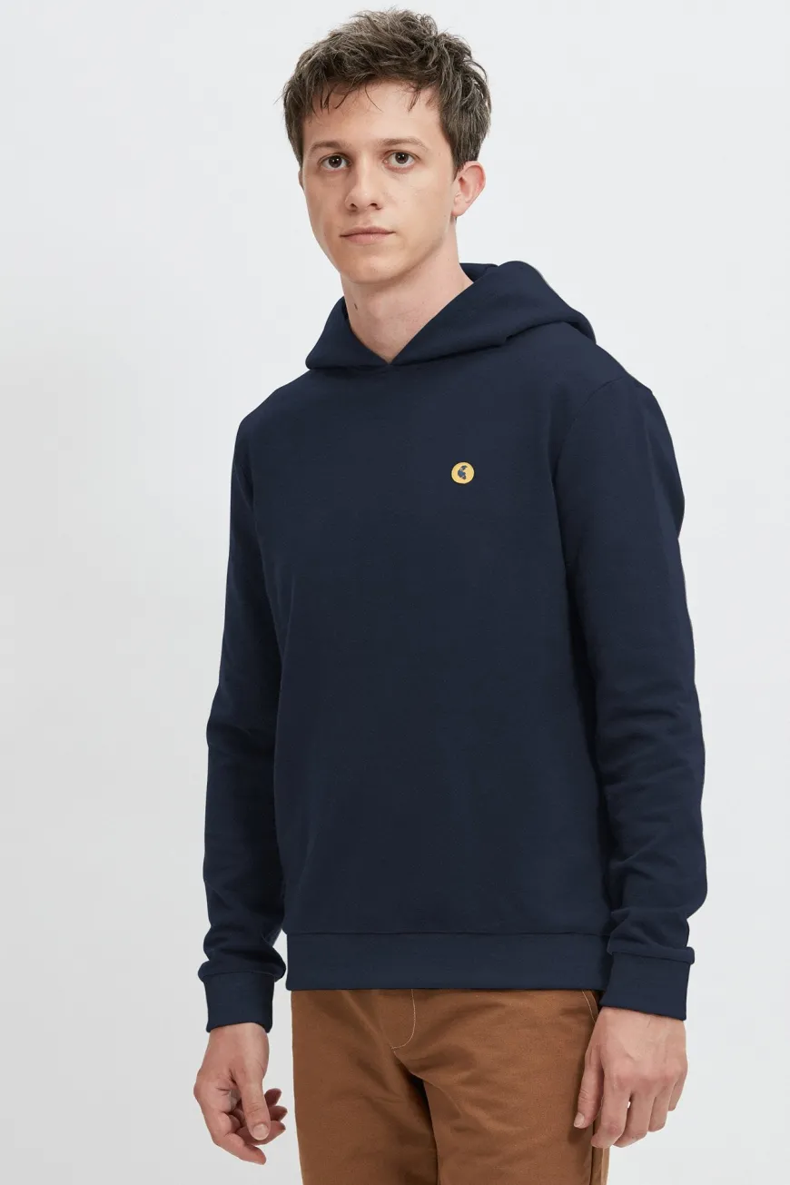 Sweat capuche bleu foncé