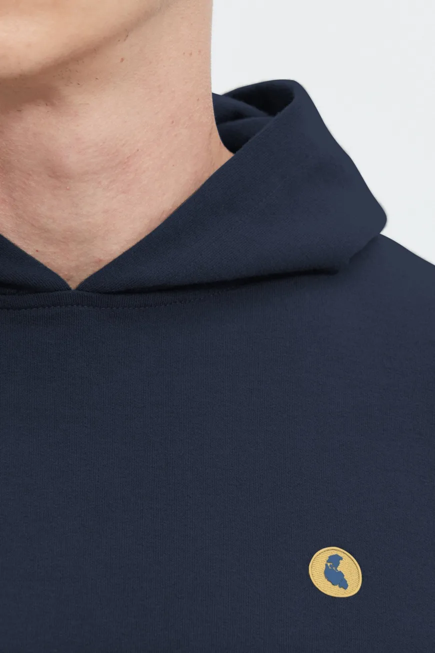 Sweat capuche bleu foncé