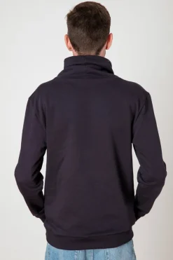 Sweat col haut navy