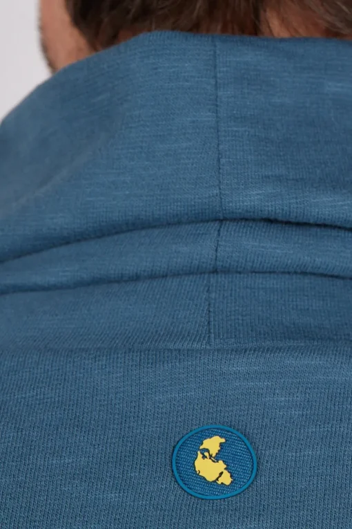 Sweat col haut turquoise