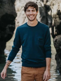 Sweat recyclé Océan bleu