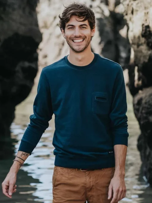 Sweat recyclé Océan bleu