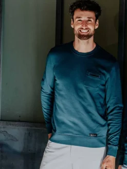 Sweat recyclé Océan bleu