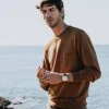 Sweat recyclé Océan camel