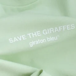 Tee-shirt bio vert pistache "Save The Giraffes"