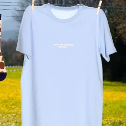 Tee-shirt bleu ciel Save The Giraffes