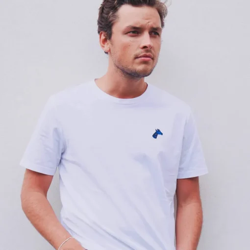 Tee-shirt brodé blanc