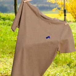 Tee-shirt brodé sable