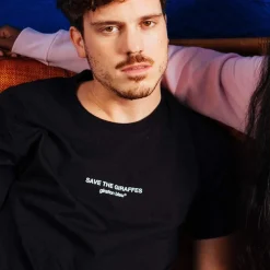 Tee-shirt noir Save The Giraffes