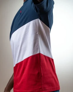 T-shirt Diagonal Bleu, Blanc, Rouge