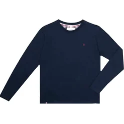 T-shirt Manches Longues Bleu Marine