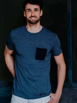 T-shirt recyclé Océan bleu