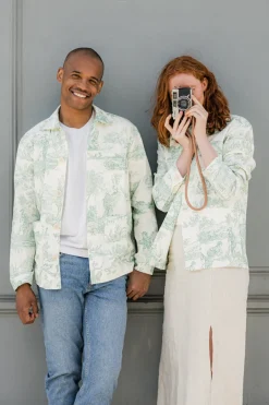 Veste Bleu Oberkampf vert