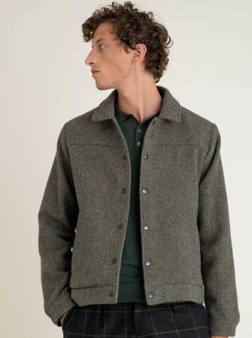 Veste Palermo Dark green herringbone