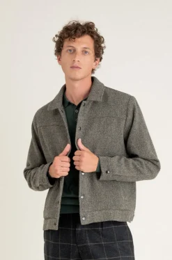 Veste Palermo Dark green herringbone