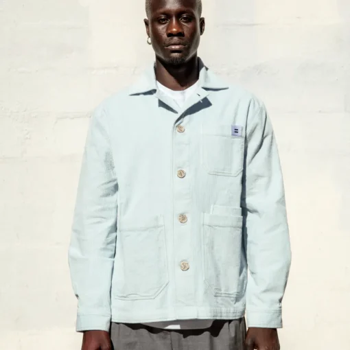 Veste velours côtelé azur