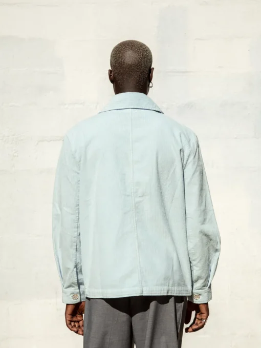 Veste velours côtelé azur