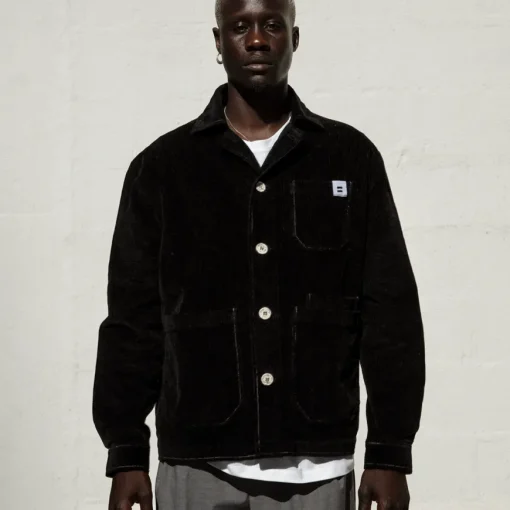 Veste velours côtelé black