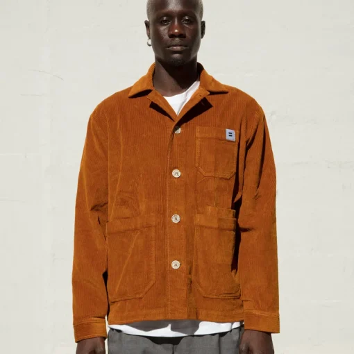 Veste velours côtelé fauve