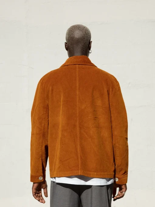 Veste velours côtelé fauve