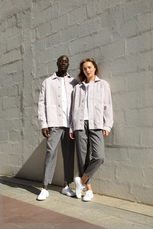 Veste velours côtelé lila