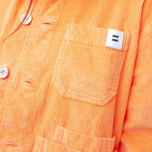 Veste velours côtelé mandarine