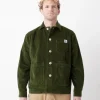Veste velours côtelé olive